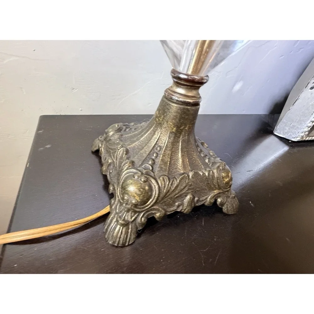 vintage mid-century Hollywood Regency-style table lamp Art Deco Decorative 18